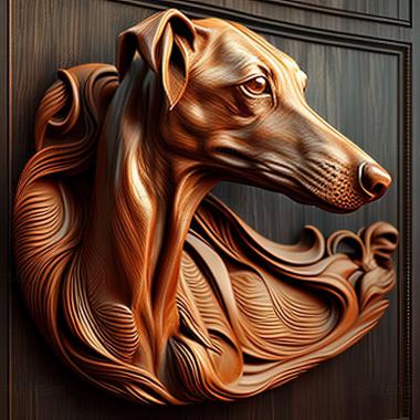 3D model Spanish Galgo dog (STL)